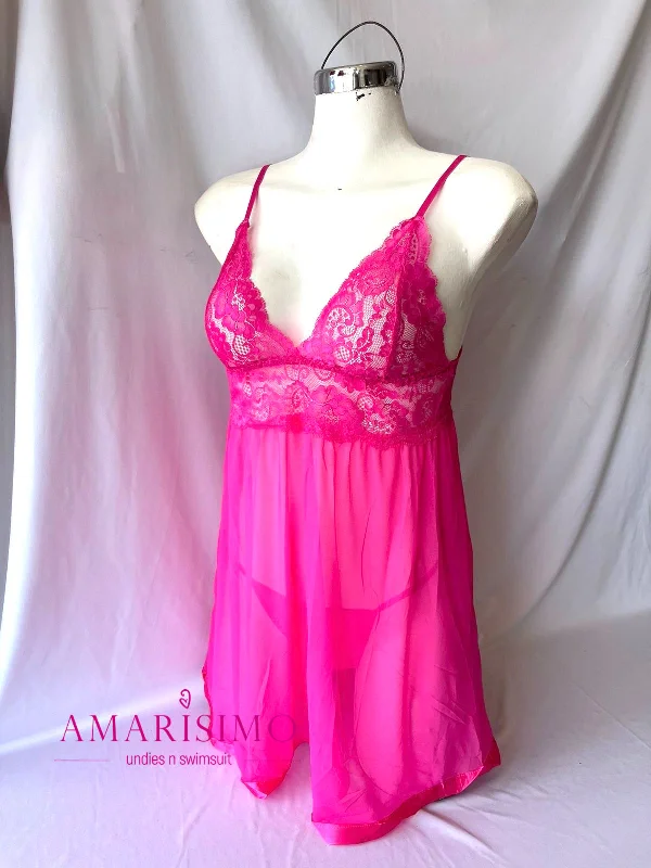 BABYDOLL MESH SATIN AMARISIMO