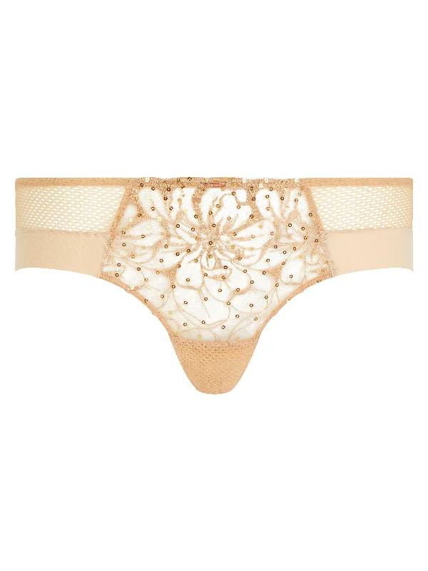 Chantelle Fleurs Revealing Shorty Toffee Sequins