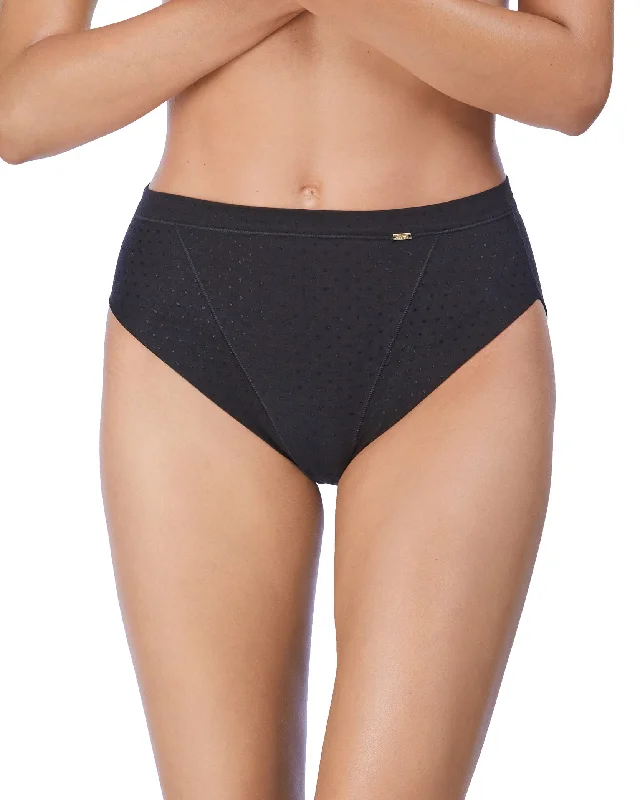 Culotte haute coton microfibre noir