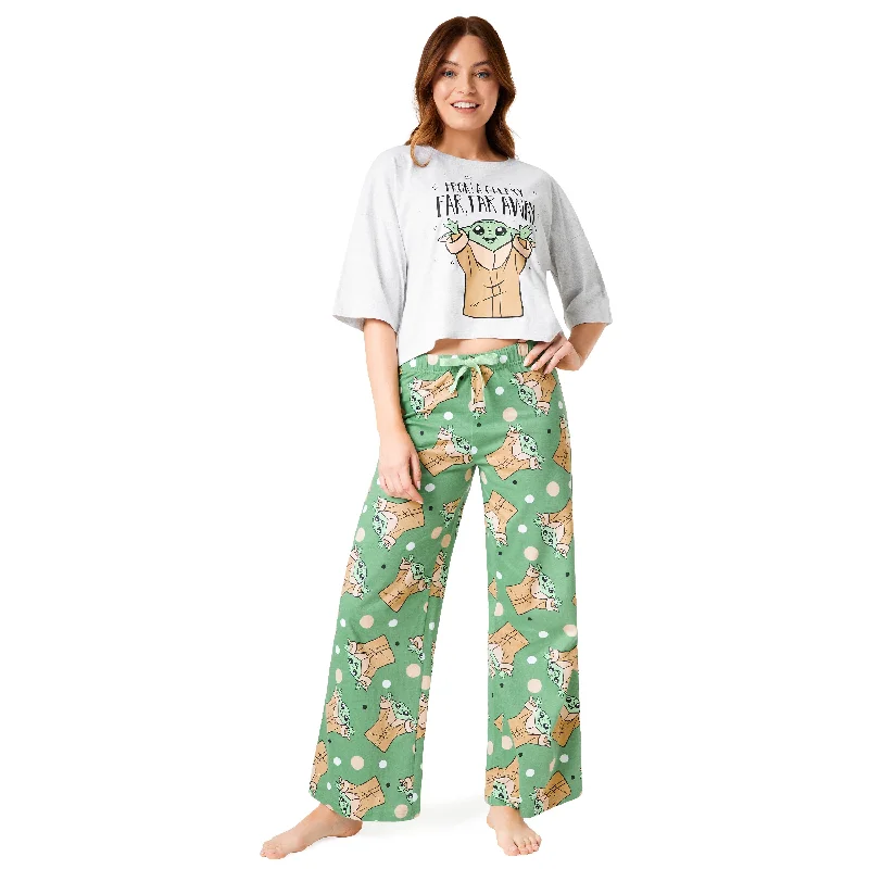 Disney Womens Pyjamas Set - Baby Yoda Nightwear For Ladies