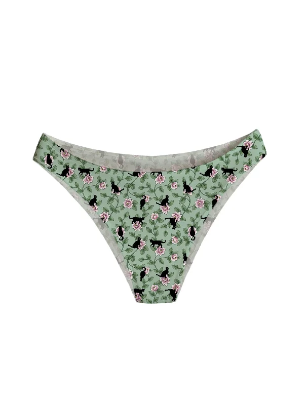 AiraModal™ Floral Felines High-Cut Cheeky