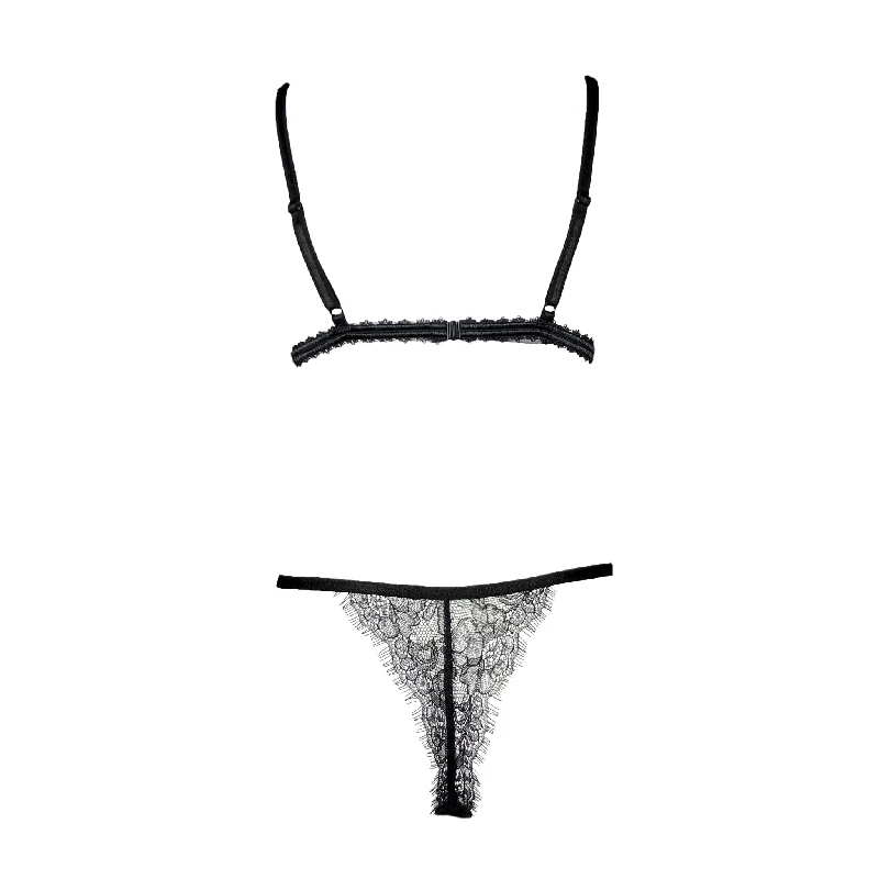 Mysu lace lingerie set black