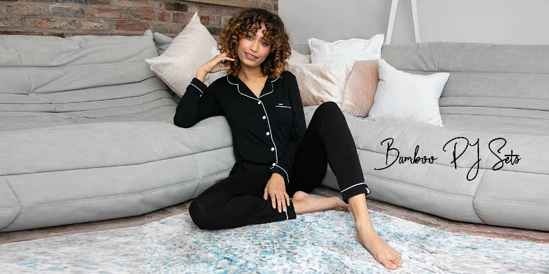 Soft Bamboo PJ Set- Black