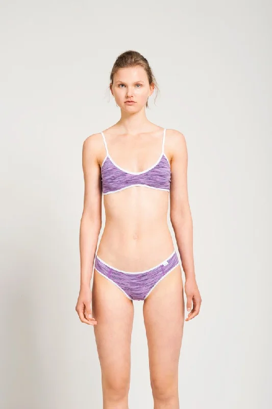 Purple - Bra and Bikini Set