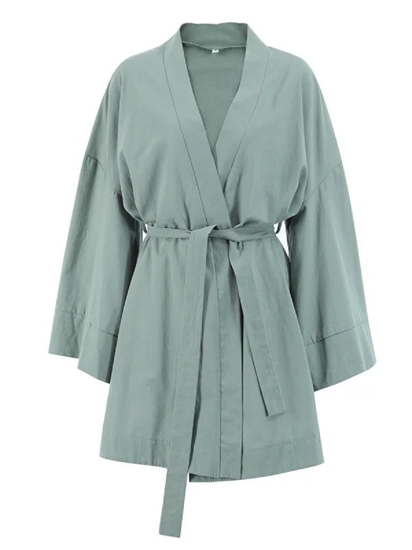 Ariana Belted Linen Robe