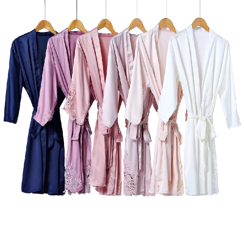 Triangle Silk Lace Robe W/Back Customization