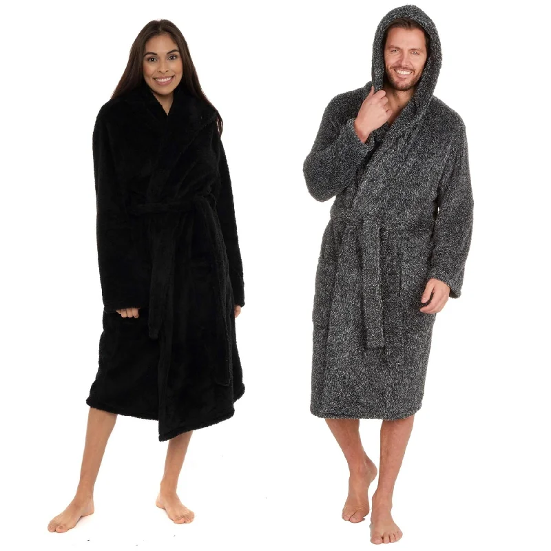 His and Hers Hooded Dressing Gowns