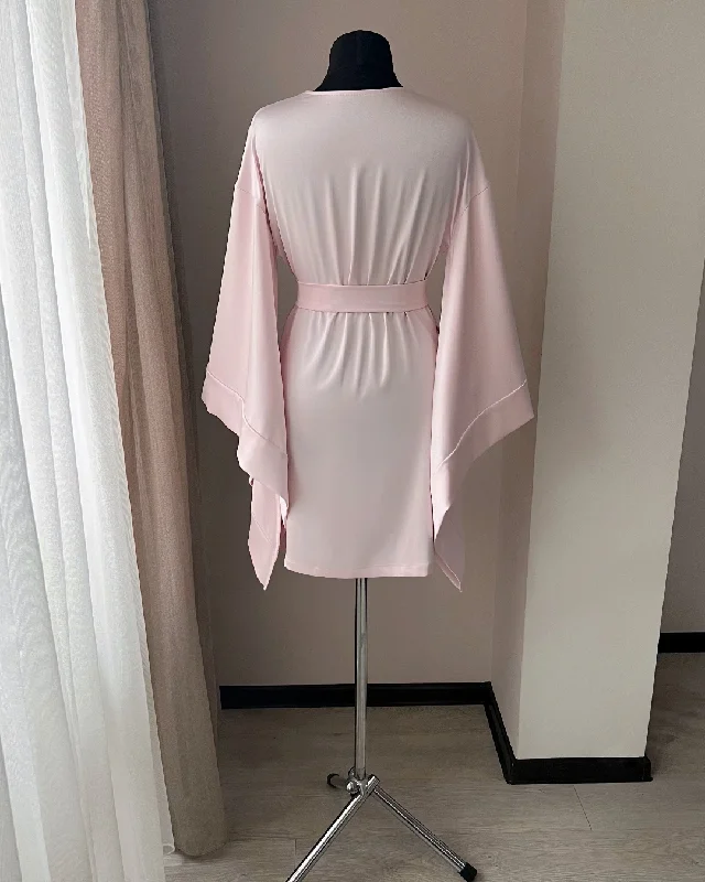 Kimono robe pink short Bridesmaides robes