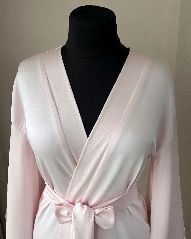 Kimono robe pink short Bridesmaides robes