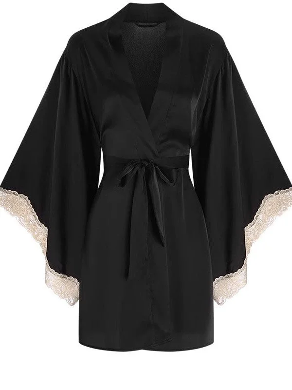 Lace-Trim Robe