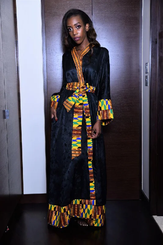 Miranda African Kente kimono robe