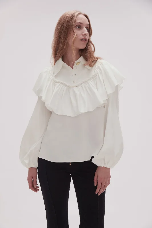 Anne Twisted Flounce Blouse