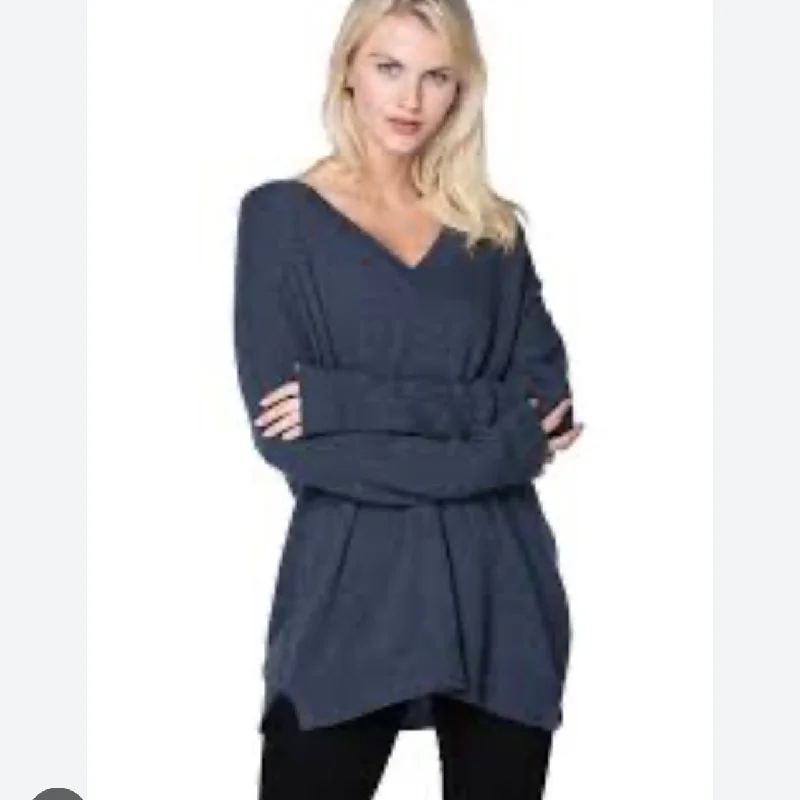 CC cashmere double v neck pullover  no