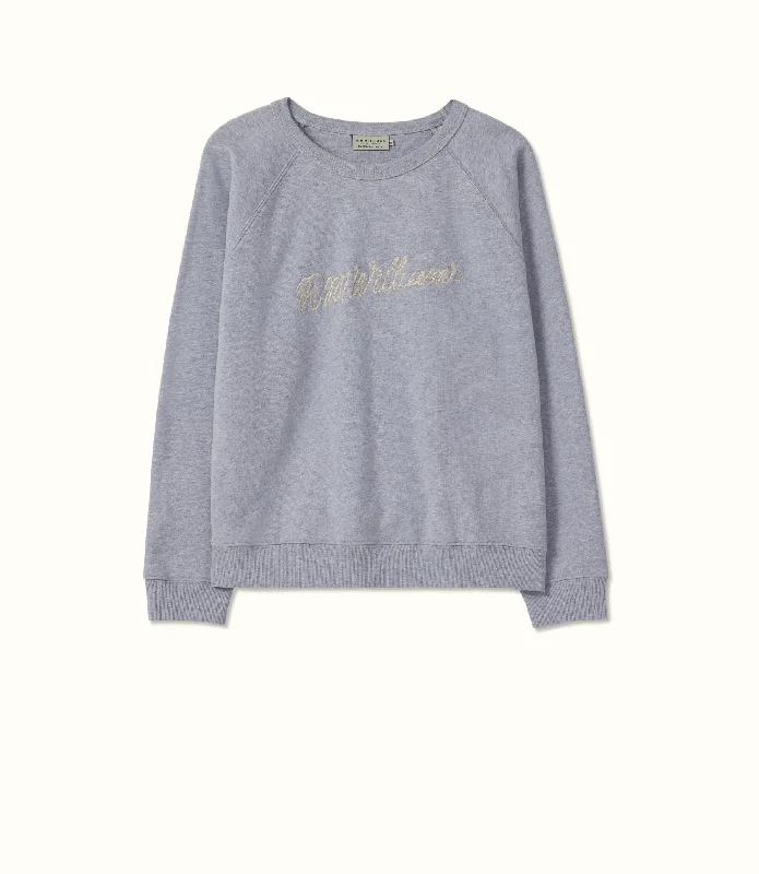 Rope Raglan Crew - Grey Marle