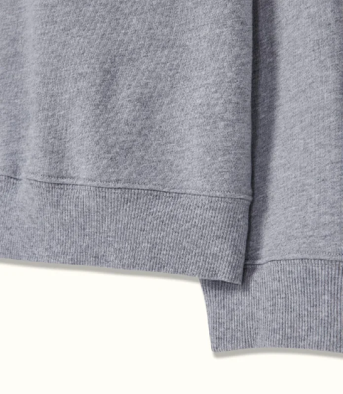 Rope Raglan Crew - Grey Marle