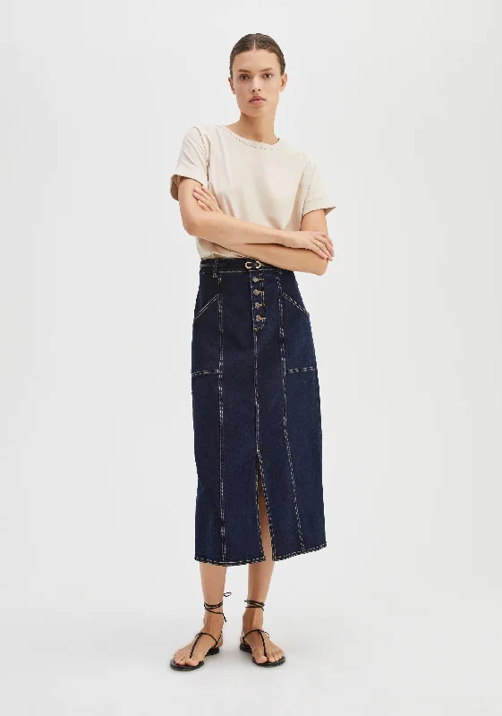 Alfie Denim Skirt_Indigo