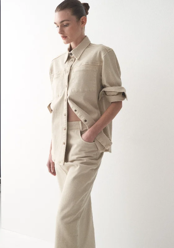 Jagger Denim Shirt_Sand