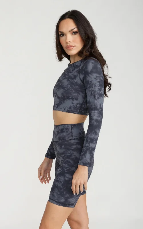 Long Sleeve Desire Crop in Tie Dye