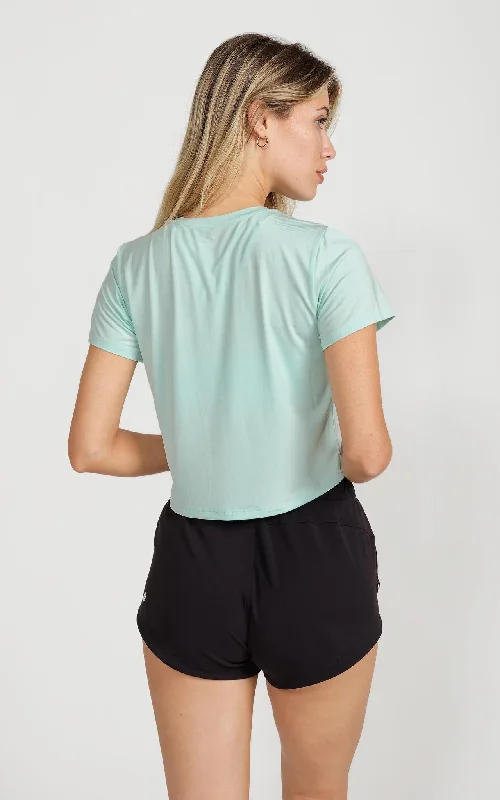 Luv Crop in Dusty Aqua