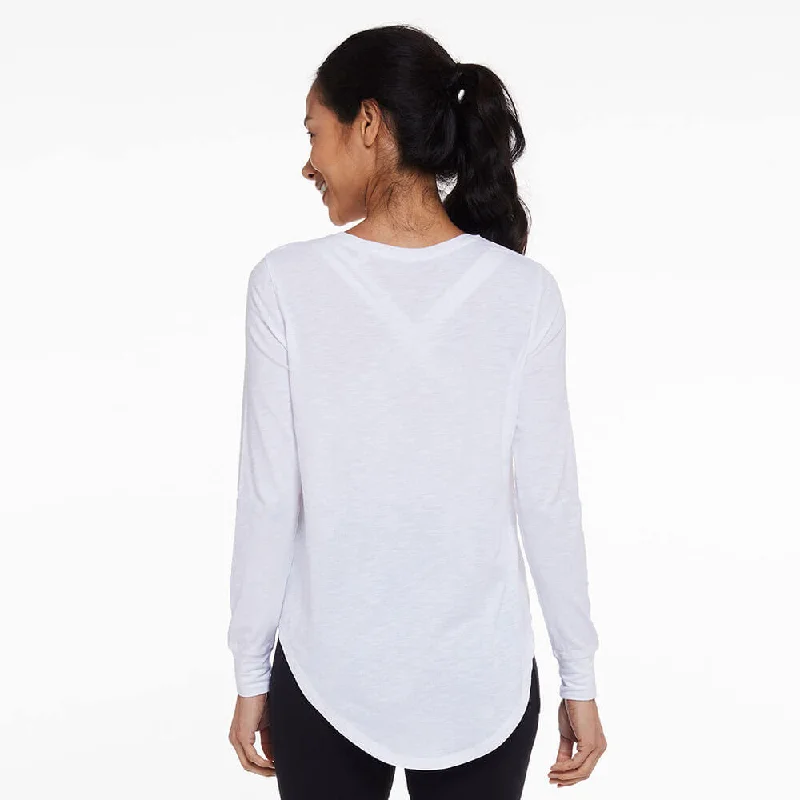 Tasc Womens Longline Long Sleeve T-Shirt - White