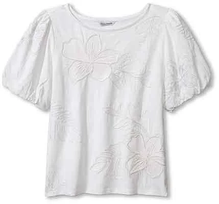 Tommy Bahama Women's Heritage Hibiscus Lux T-Shirt - White