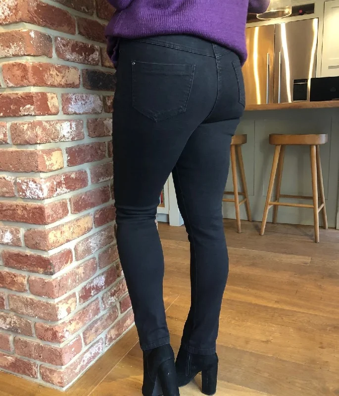 Black Stretch Slim Leg Jeans