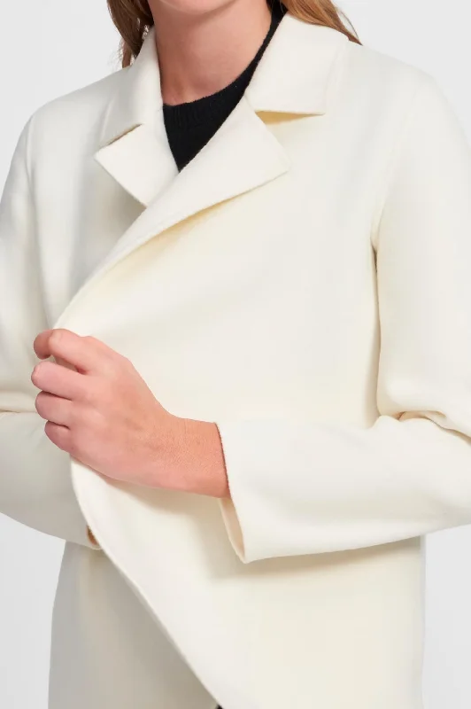 Clairene Wool Cashmere Coat in Ivory