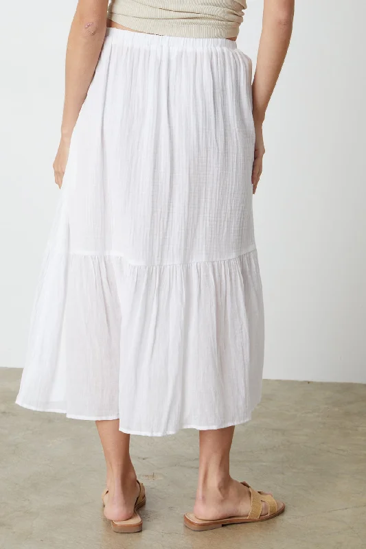 MCKENNA COTTON GAUZE TIERED SKIRT