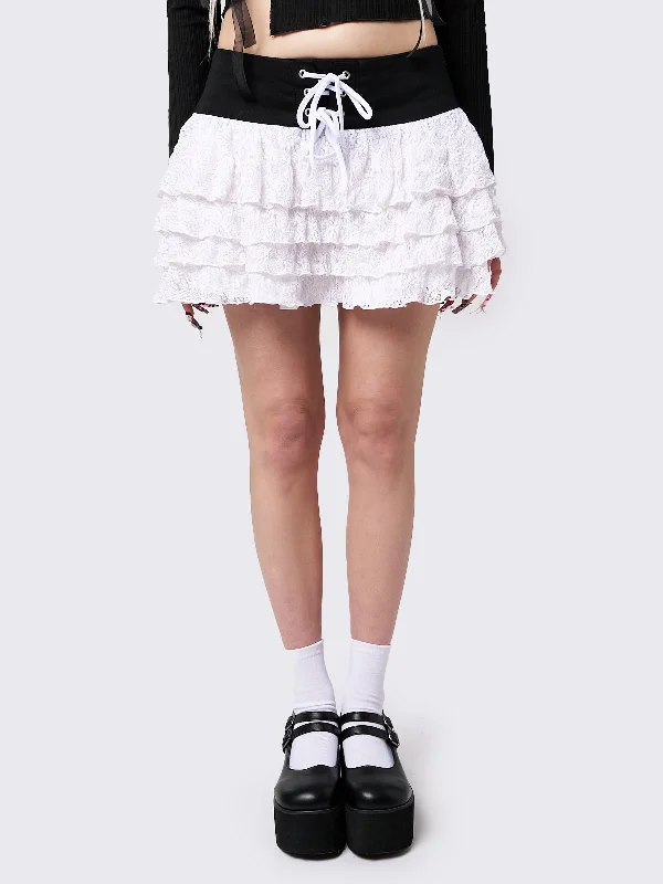 Presley Tutu Lace-Up Mini Skirt