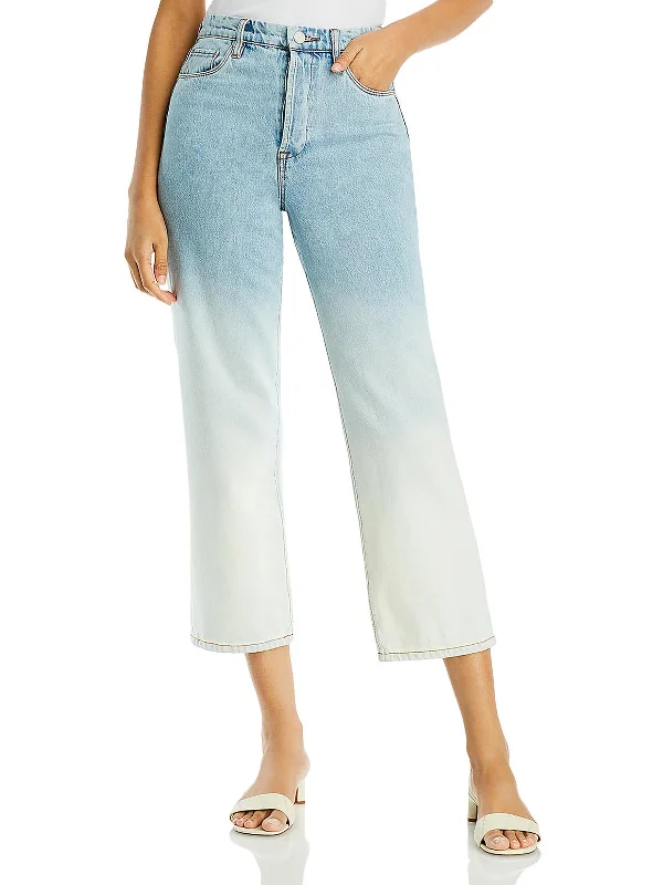 The Baxter Womens Denim High Rise Straight Leg Jeans