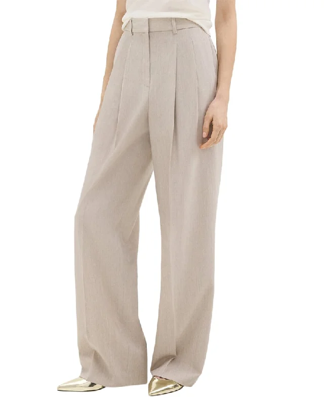 Theory Double Pleat Wool-Blend Pant