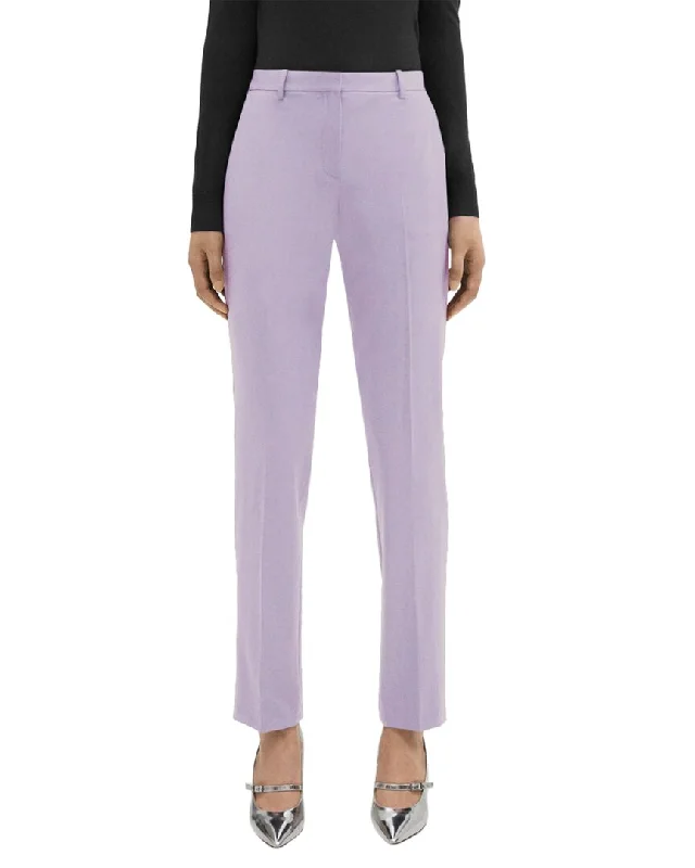 Theory Treeca Full-Length Wool-Blend Pant