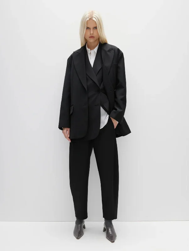 Tropical Wool Liam Blazer in Black