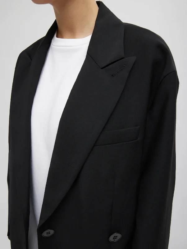 Tropical Wool Liam Blazer in Black