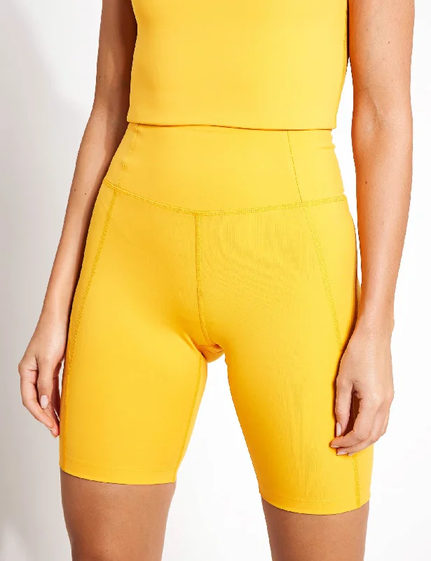 High Waisted Bike Short - Golden Glow