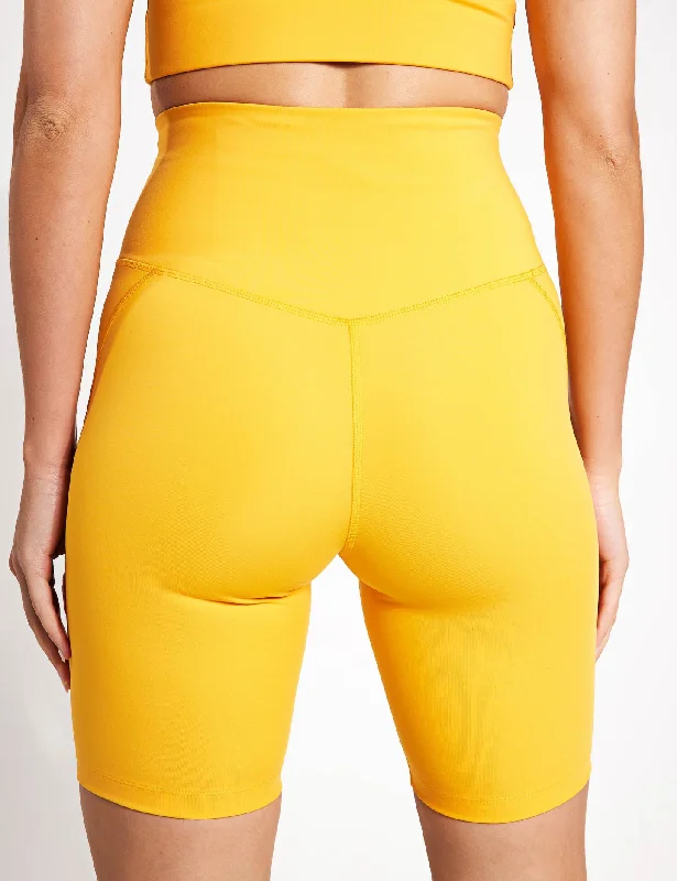 High Waisted Bike Short - Golden Glow