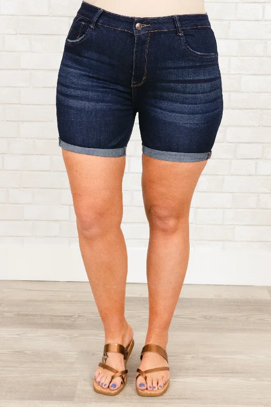 Let Them Go Shorts, Navy Blue