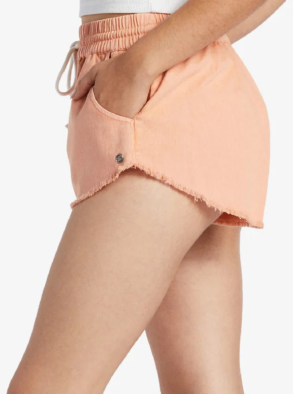 Scenic Route Elastic Waist Shorts - Dusty Coral