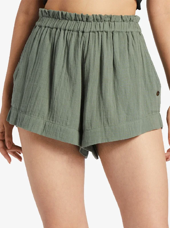 What A Vibe Beach Shorts - Agave Green