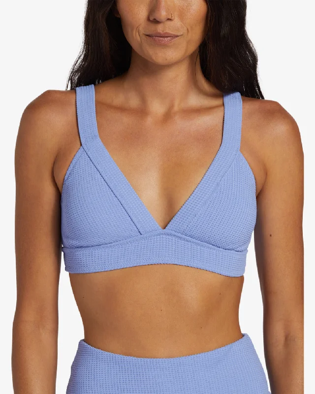 A/Div Banded V Neck Bikini Top - Cosmic Blue