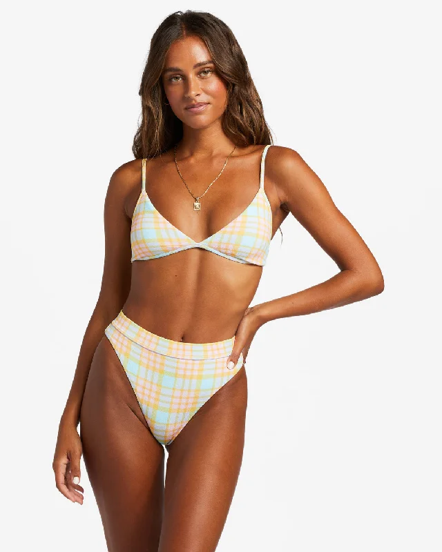 Check Please Charlie Triangle Bikini Top - Multi