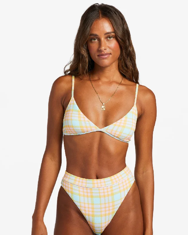 Check Please Charlie Triangle Bikini Top - Multi