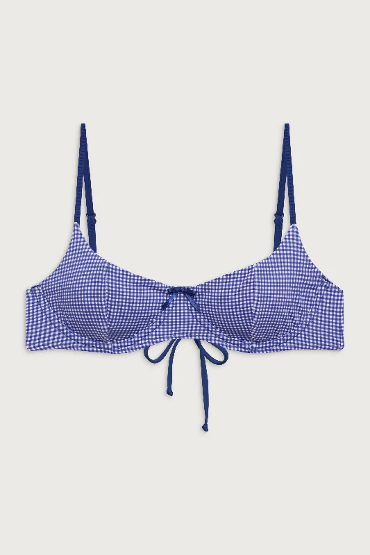 Cola Underwire Balconette Bikini Top - Sailor Gingham