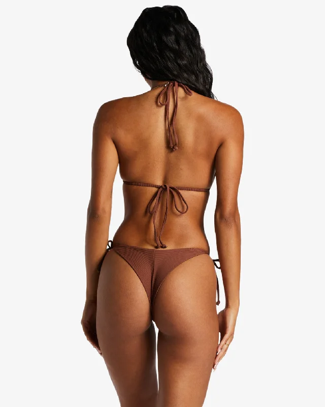 Tanlines Tie Side Tanga Bikini Bottoms - Mocha