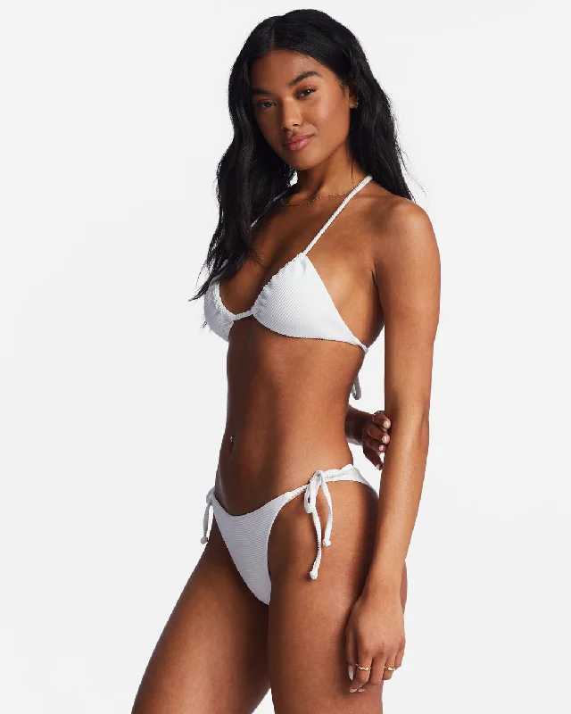 Tanlines Tie Side Tanga Bikini Bottoms - White