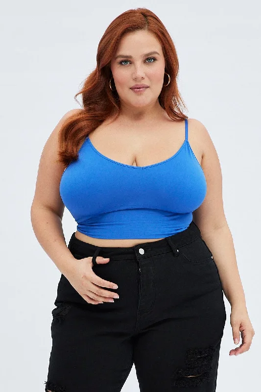 Blue Seamless Bralette