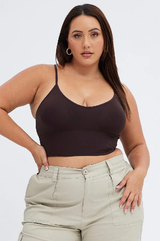 Brown Seamless Bralette