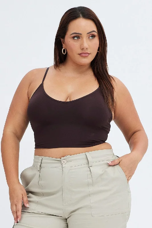 Brown Seamless Bralette