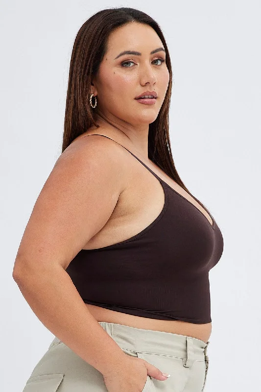 Brown Seamless Bralette