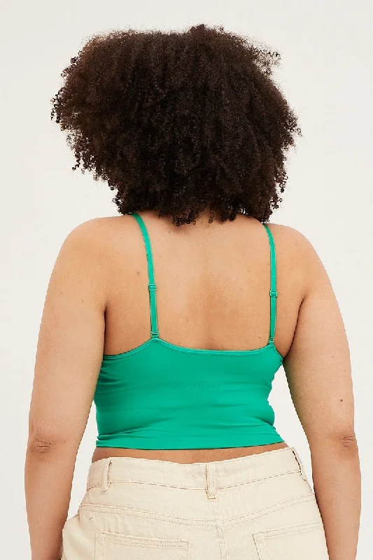 Green Seamless Bralette